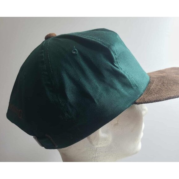 Browning Hunting Firearm Vintage 90s Embroidered Patch Large Baseball Hat - Picture 2 of 7